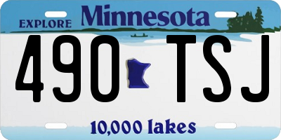MN license plate 490TSJ