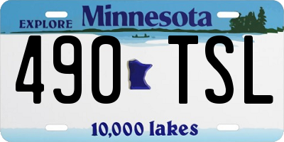 MN license plate 490TSL