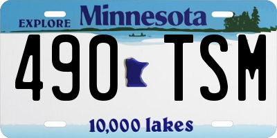MN license plate 490TSM