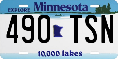 MN license plate 490TSN