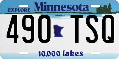MN license plate 490TSQ