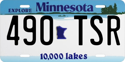 MN license plate 490TSR