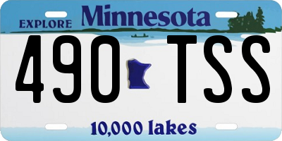 MN license plate 490TSS