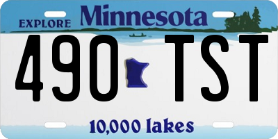 MN license plate 490TST