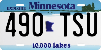 MN license plate 490TSU