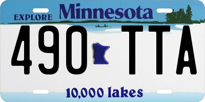 MN license plate 490TTA