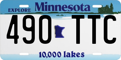 MN license plate 490TTC