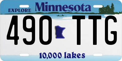 MN license plate 490TTG