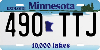 MN license plate 490TTJ