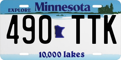 MN license plate 490TTK