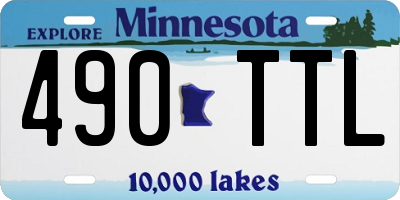 MN license plate 490TTL