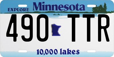 MN license plate 490TTR