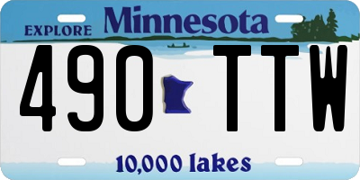 MN license plate 490TTW