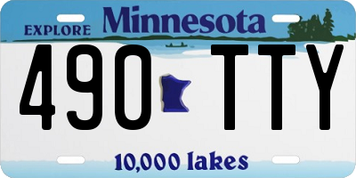 MN license plate 490TTY