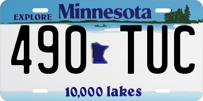 MN license plate 490TUC
