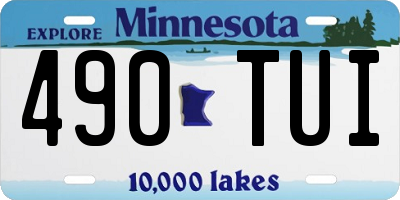MN license plate 490TUI