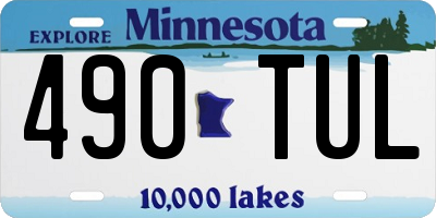 MN license plate 490TUL