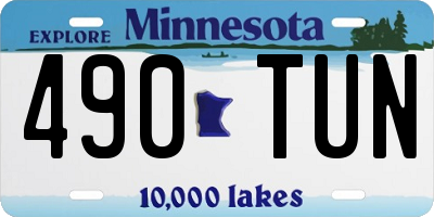 MN license plate 490TUN
