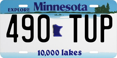 MN license plate 490TUP