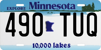 MN license plate 490TUQ
