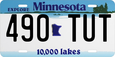 MN license plate 490TUT
