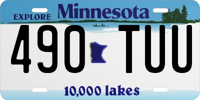 MN license plate 490TUU