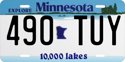 MN license plate 490TUY
