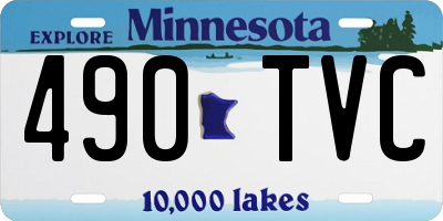 MN license plate 490TVC