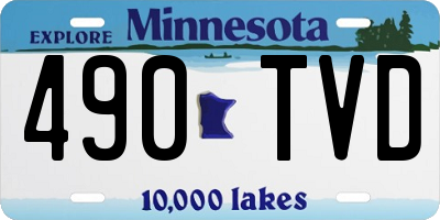 MN license plate 490TVD