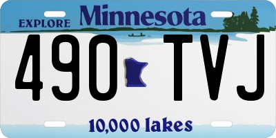 MN license plate 490TVJ