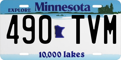 MN license plate 490TVM