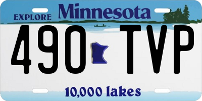 MN license plate 490TVP