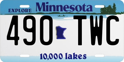 MN license plate 490TWC