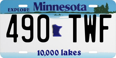 MN license plate 490TWF