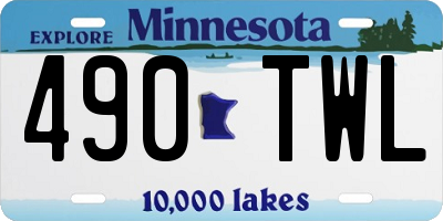 MN license plate 490TWL