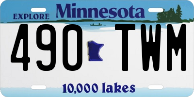 MN license plate 490TWM