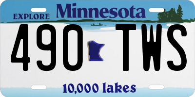 MN license plate 490TWS