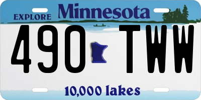 MN license plate 490TWW
