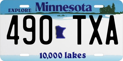 MN license plate 490TXA