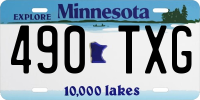 MN license plate 490TXG