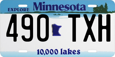 MN license plate 490TXH