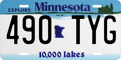MN license plate 490TYG