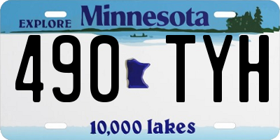 MN license plate 490TYH