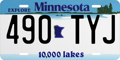 MN license plate 490TYJ