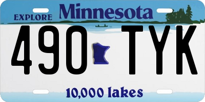 MN license plate 490TYK