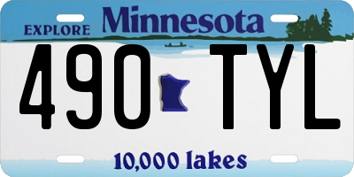 MN license plate 490TYL