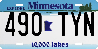 MN license plate 490TYN