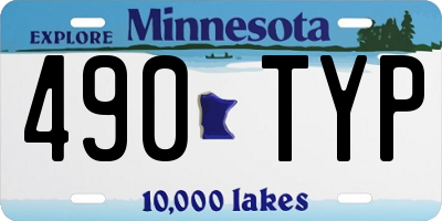MN license plate 490TYP