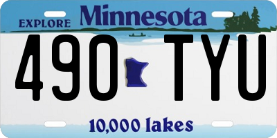 MN license plate 490TYU