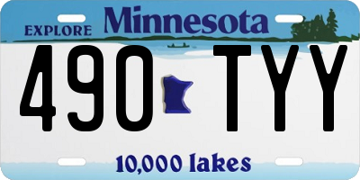 MN license plate 490TYY